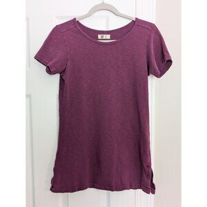 American Giant Premium Short Sleeve T Shirt Womens S Purple Crew